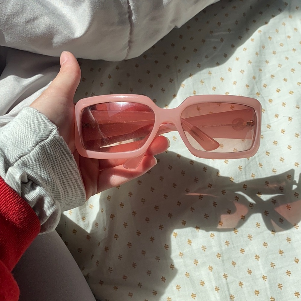 Gucci 55MM Square Pink Sunglasses